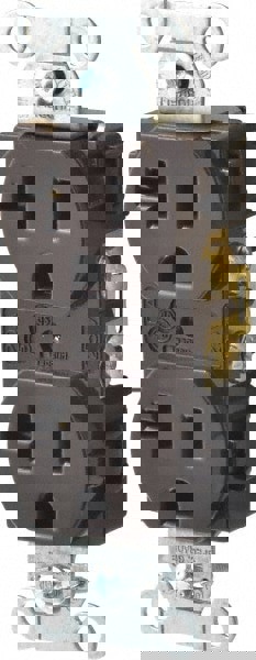 Straight Blade Duplex Receptacle: NEMA 5-20R, 20 Amps, Self-Grounding